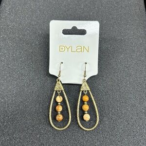 Dylan Jewelry Sherri Jasper Earring Bronze Teardrop Dangle NWT